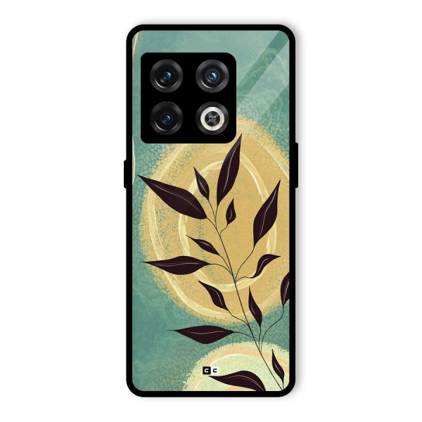 Vintage Leaf Art Glass Back Case for OnePlus 10 Pro 5G
