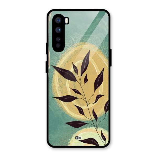 Vintage Leaf Art Glass Back Case for OnePlus Nord
