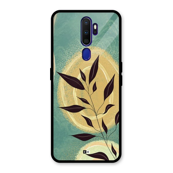 Vintage Leaf Art Glass Back Case for Oppo A9 (2020)
