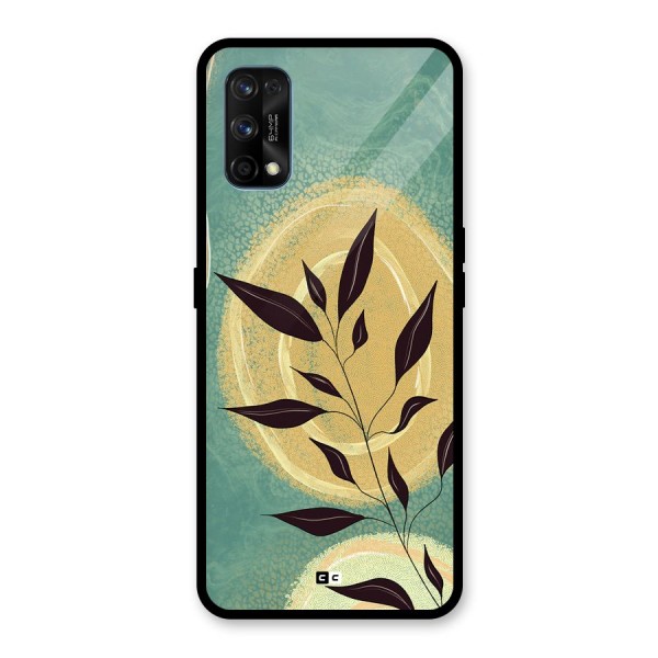 Vintage Leaf Art Glass Back Case for Realme 7 Pro