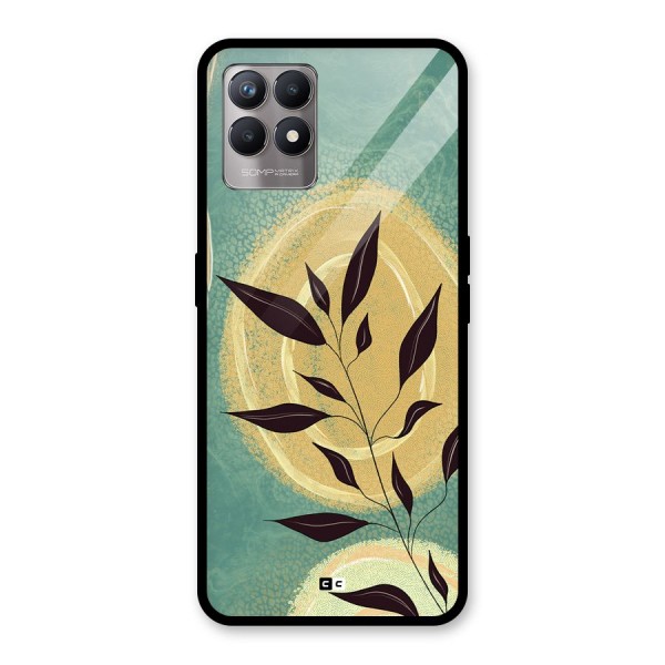 Vintage Leaf Art Glass Back Case for Realme 8i