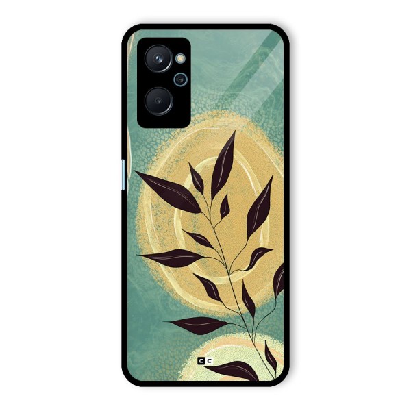 Vintage Leaf Art Glass Back Case for Realme 9i