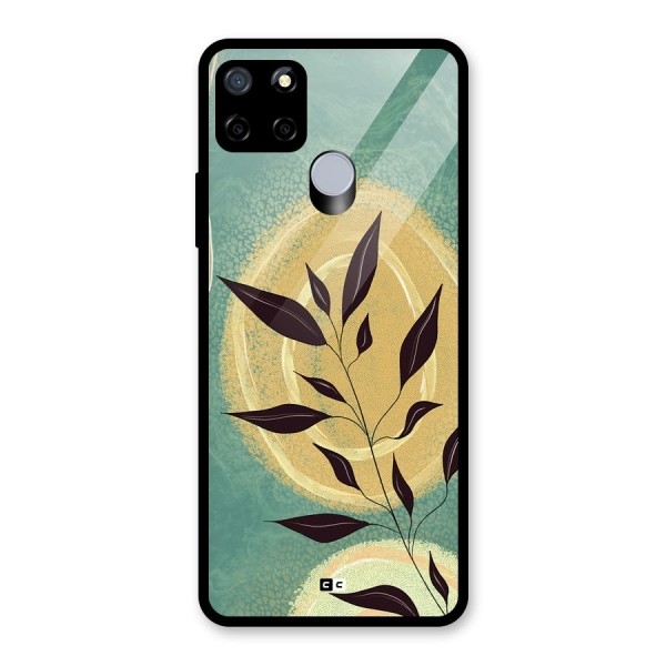 Vintage Leaf Art Glass Back Case for Realme C15