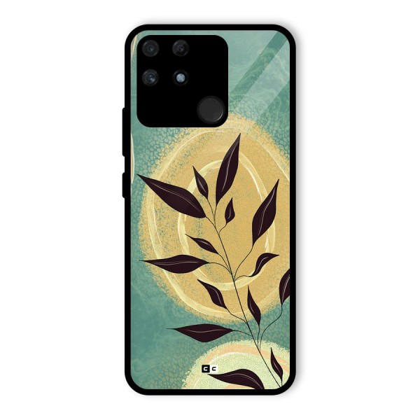 Vintage Leaf Art Glass Back Case for Realme Narzo 50A