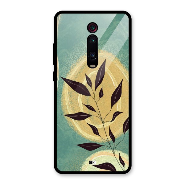 Vintage Leaf Art Glass Back Case for Redmi K20 Pro