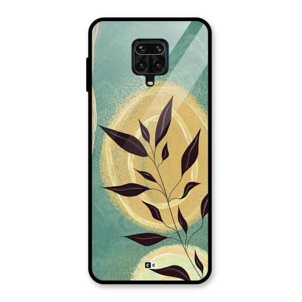 Vintage Leaf Art Glass Back Case for Redmi Note 9 Pro Max