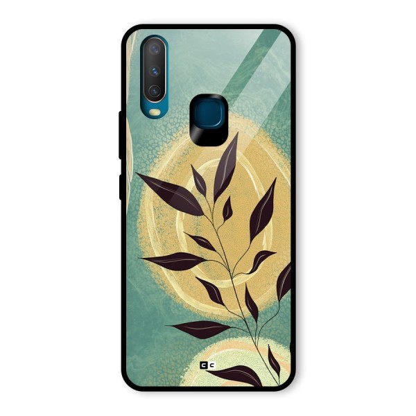 Vintage Leaf Art Glass Back Case for Vivo Y17