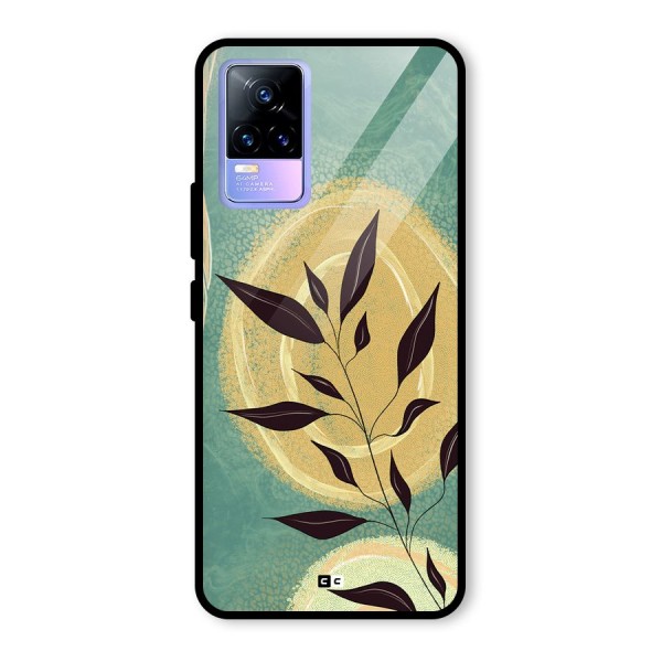 Vintage Leaf Art Glass Back Case for Vivo Y73