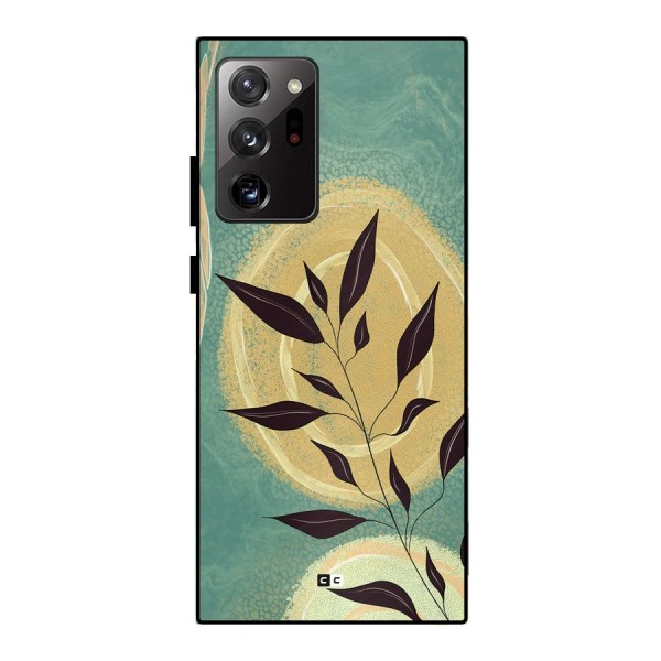 Vintage Leaf Art Metal Back Case for Galaxy Note 20 Ultra 5G
