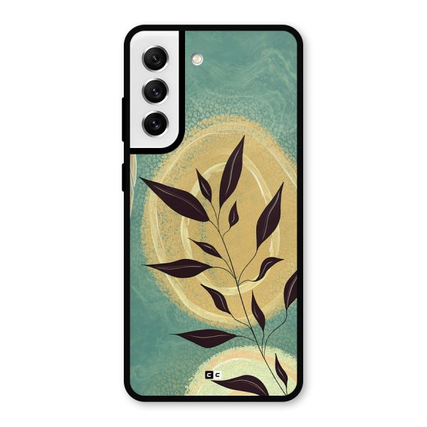 Vintage Leaf Art Metal Back Case for Galaxy S21 FE 5G