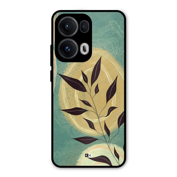 Vintage Leaf Art Metal Back Case for Oppo Reno13 Pro