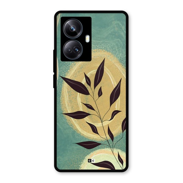Vintage Leaf Art Metal Back Case for Realme 10 Pro Plus