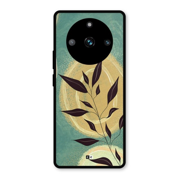 Vintage Leaf Art Metal Back Case for Realme 11 Pro