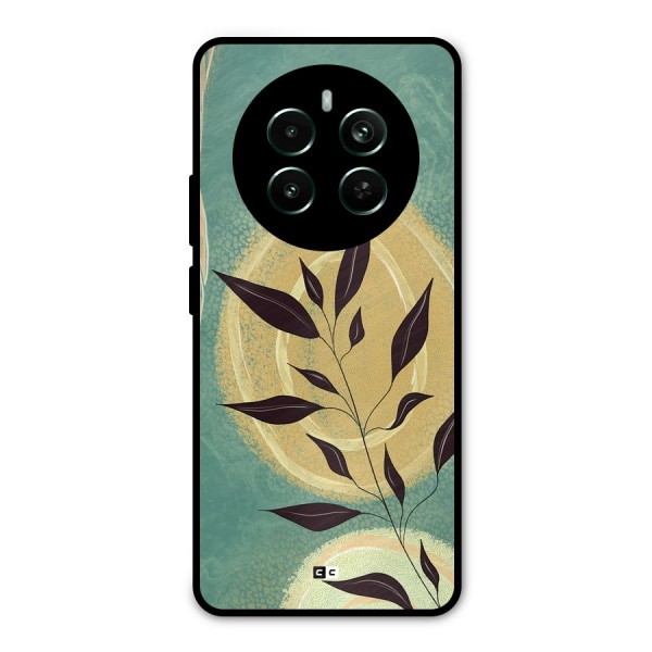 Vintage Leaf Art Metal Back Case for Realme 12 Pro Plus