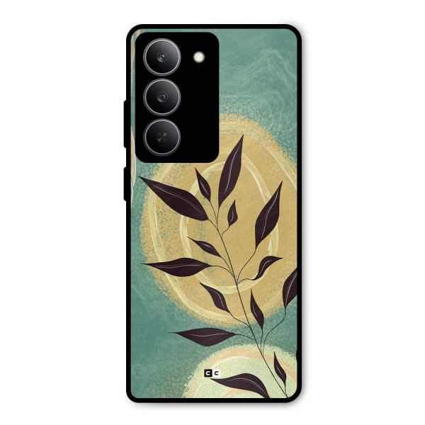 Vintage Leaf Art Metal Back Case for Realme 14x