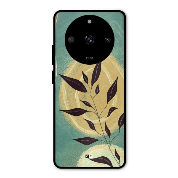 Vintage Leaf Art Metal Back Case for Realme Narzo 60 5G