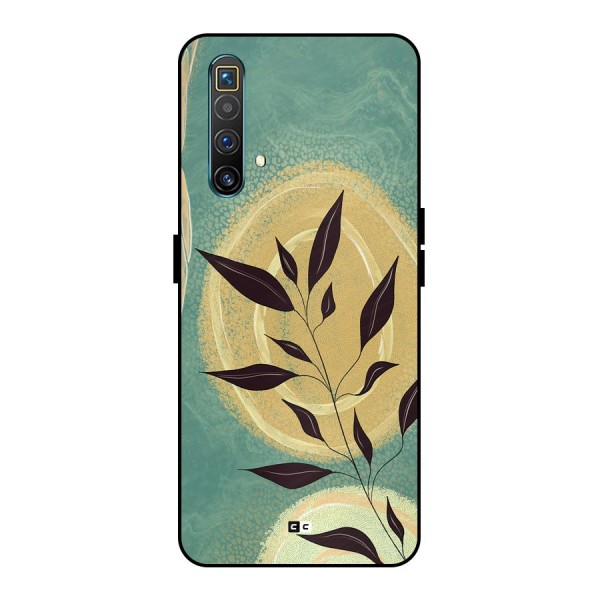 Vintage Leaf Art Metal Back Case for Realme X3