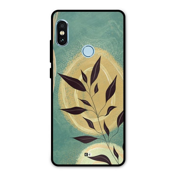 Vintage Leaf Art Metal Back Case for Redmi Note 5 Pro