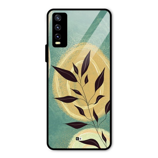 Vintage Leaf Art Metal Back Case for Vivo Y20t