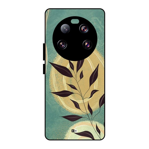 Vintage Leaf Art Metal Back Case for Xiaomi 13 Ultra