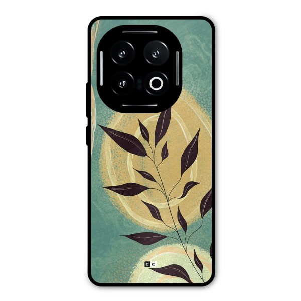 Vintage Leaf Art Metal Back Case for iQOO 13