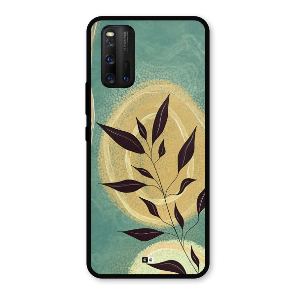 Vintage Leaf Art Metal Back Case for iQOO 3