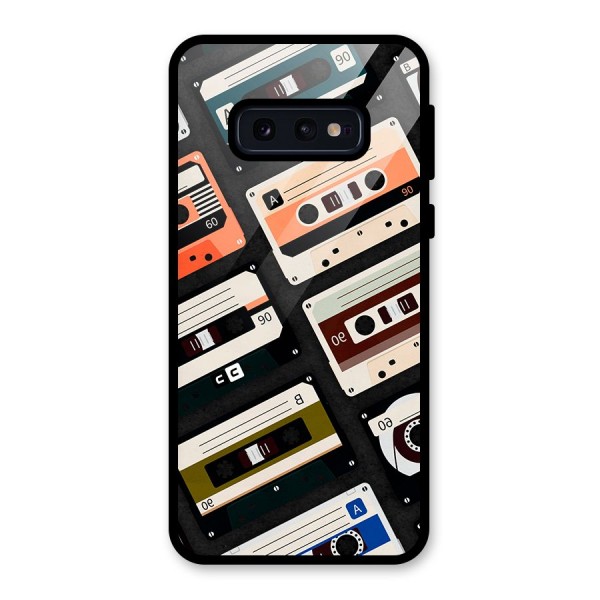 Vintage Retro Cassettes Glass Back Case for Galaxy S10e