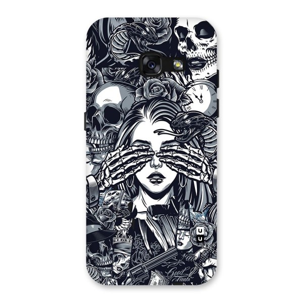 Vintage Skulls and Girl Style Back Case for Galaxy A3 (2017)