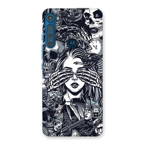 Vintage Skulls and Girl Style Back Case for Motorola One Fusion Plus