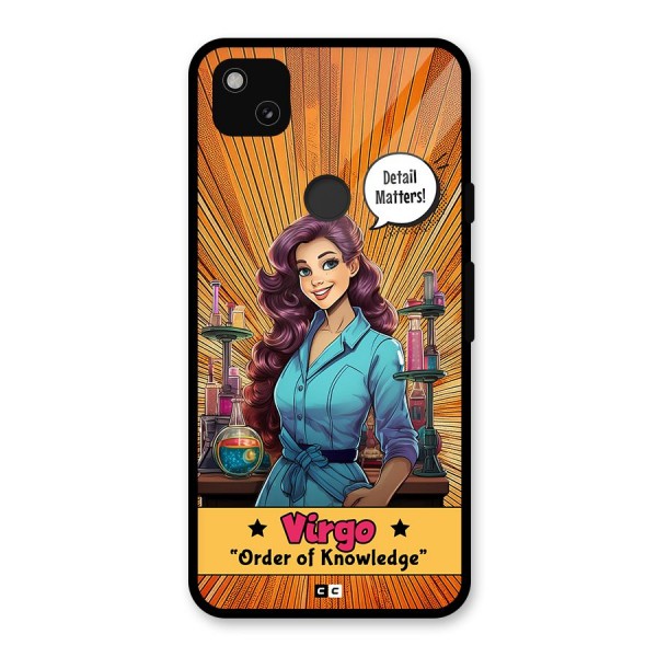 Virgo Order Glass Back Case for Google Pixel 4a