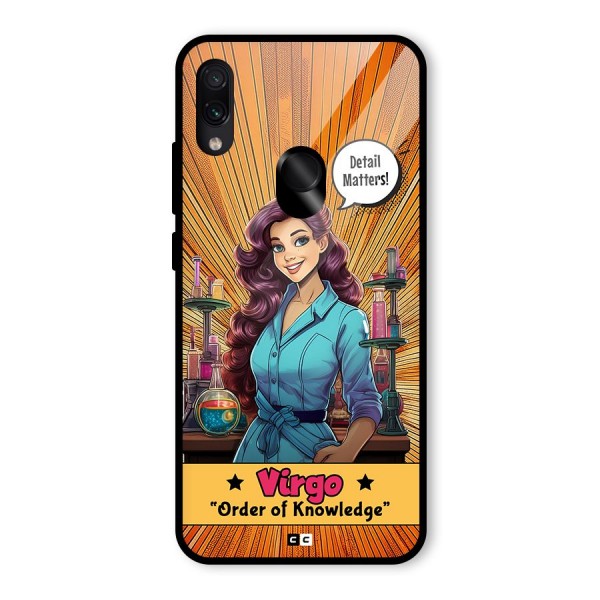 Virgo Order Glass Back Case for Redmi Note 7S
