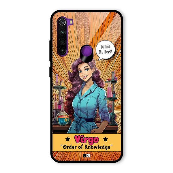 Virgo Order Glass Back Case for Redmi Note 8