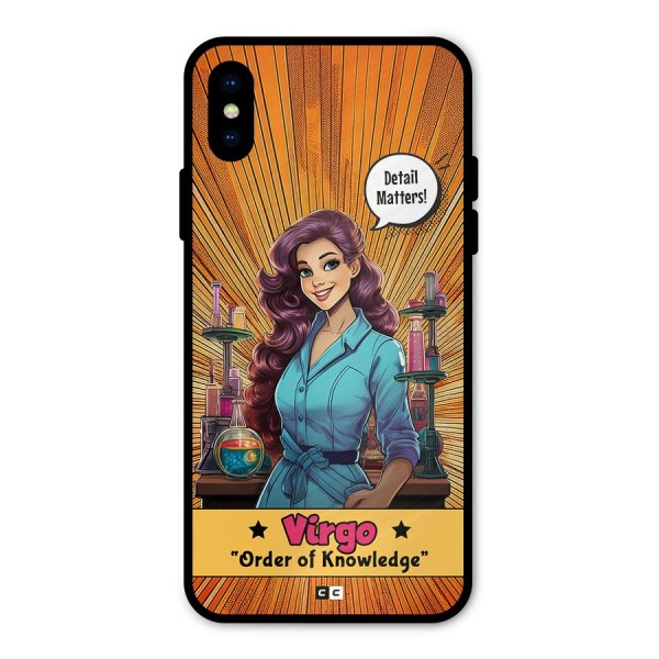 Virgo Order Metal Back Case for iPhone XS