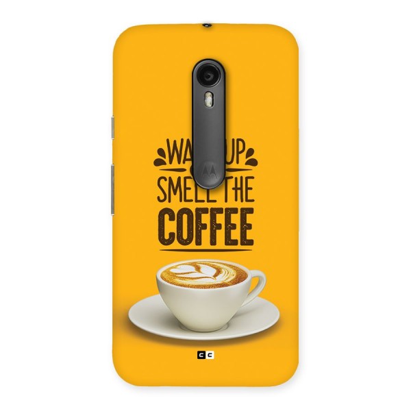 Wake Up Coffee Back Case for Moto G3