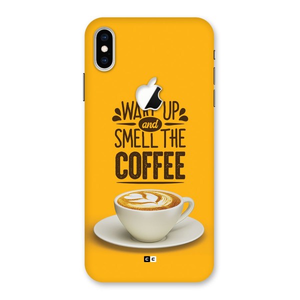 Wake Up Coffee Back Case for iPhone XS Max Apple Cut