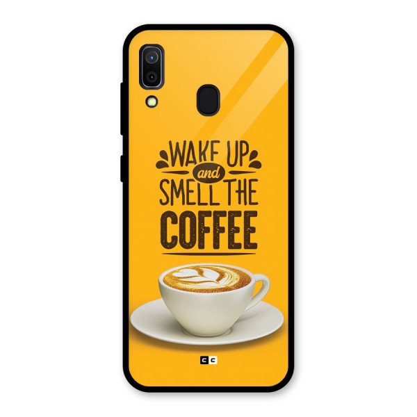Wake Up Coffee Glass Back Case for Galaxy A30