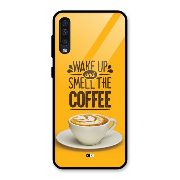 Wake Up Coffee Glass Back Case for Galaxy A30s