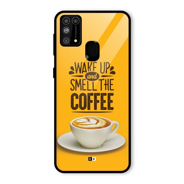Wake Up Coffee Glass Back Case for Galaxy F41
