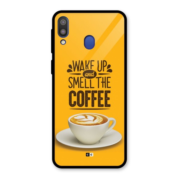 Wake Up Coffee Glass Back Case for Galaxy M20