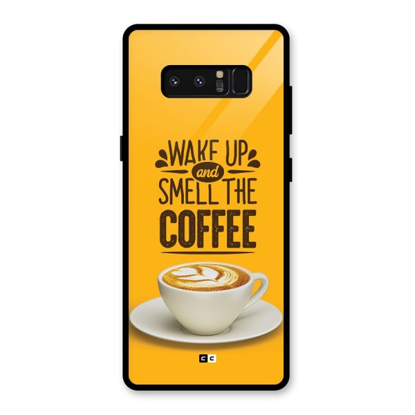 Wake Up Coffee Glass Back Case for Galaxy Note 8
