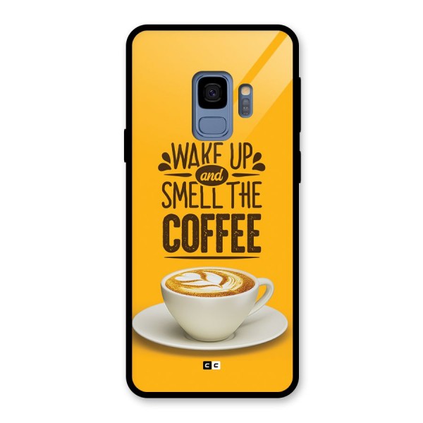 Wake Up Coffee Glass Back Case for Galaxy S9
