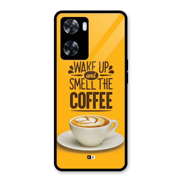 Wake Up Coffee Glass Back Case for Oppo A77