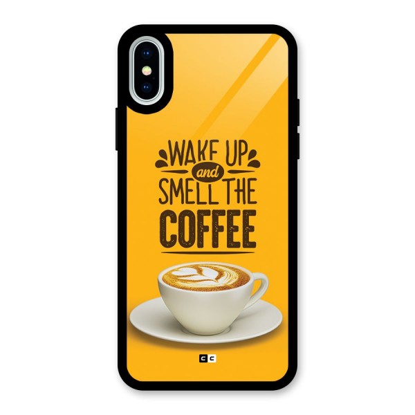 Wake Up Coffee Glass Back Case for iPhone X