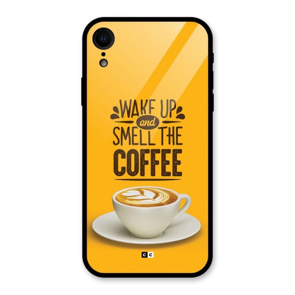 Wake Up Coffee Glass Back Case for iPhone XR