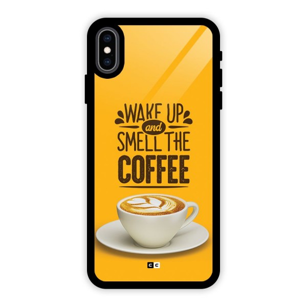 Wake Up Coffee Glass Back Case for iPhone XS Max