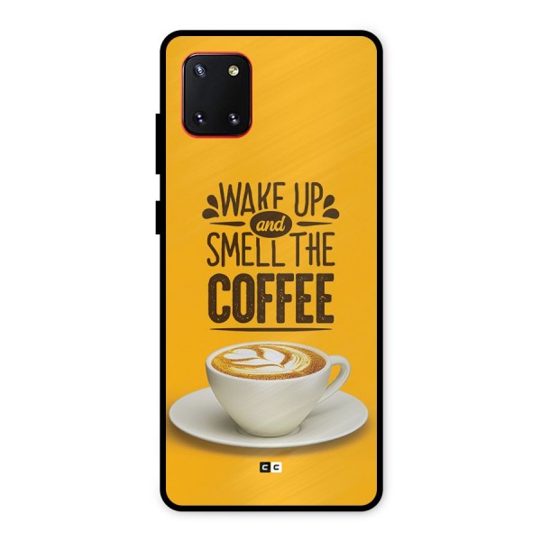 Wake Up Coffee Metal Back Case for Galaxy Note 10 Lite