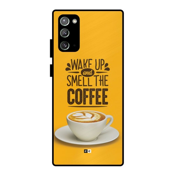Wake Up Coffee Metal Back Case for Galaxy Note 20