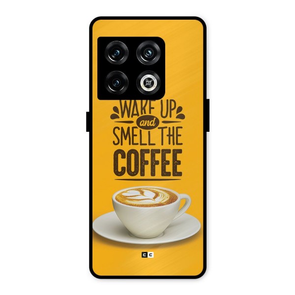 Wake Up Coffee Metal Back Case for OnePlus 10 Pro 5G