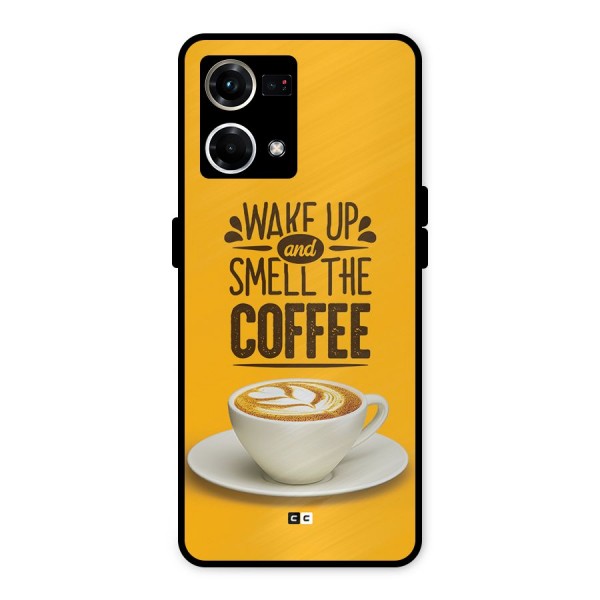 Wake Up Coffee Metal Back Case for Oppo F21 Pro 4G
