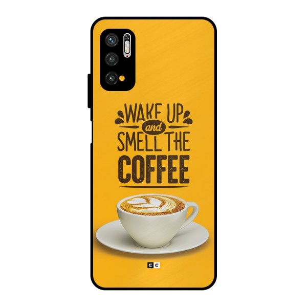 Wake Up Coffee Metal Back Case for Poco M3 Pro 5G